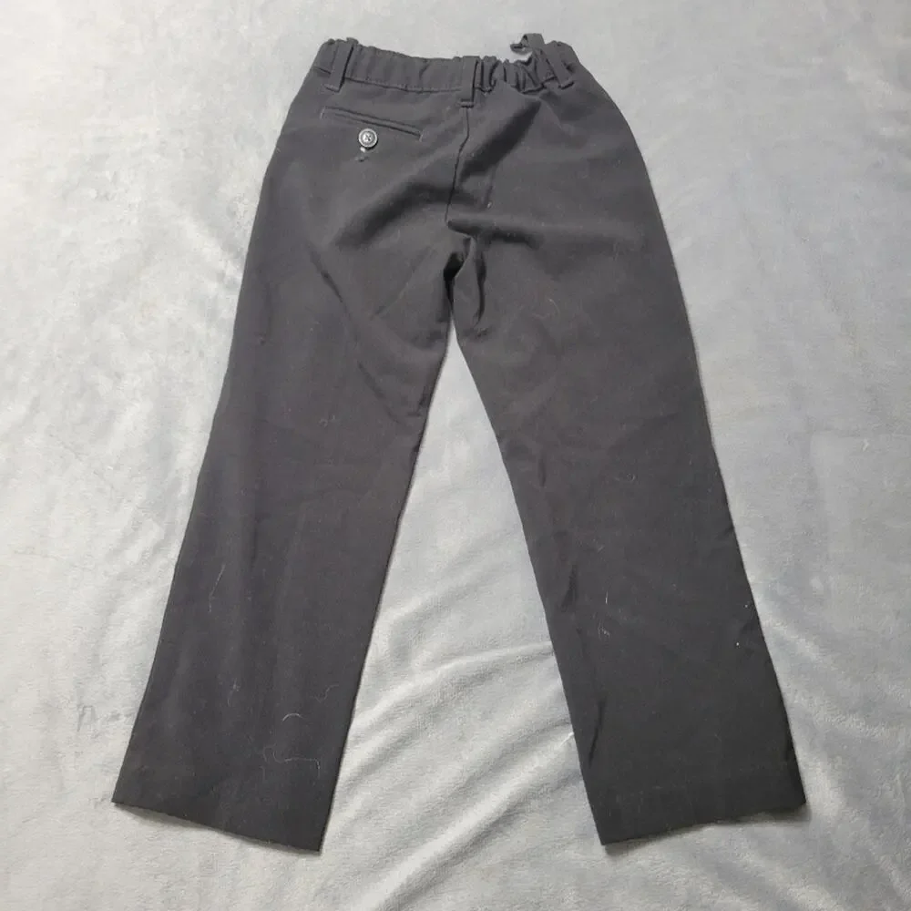 Chaps Flat Front Pants‎ Boys 5 Black Adjustable